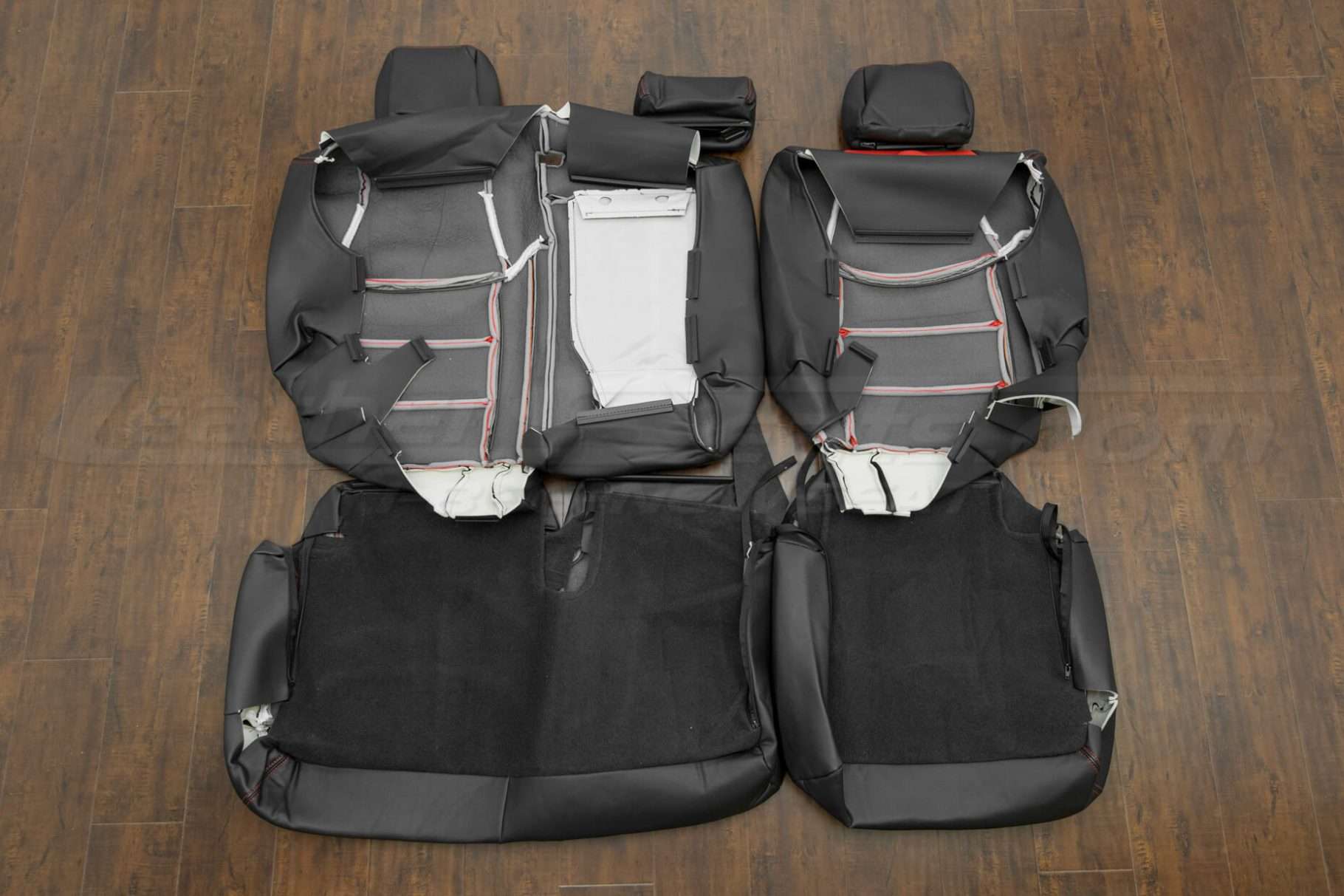 Back view of rear seat upholstery