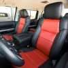 Toyota Tundra Leather Kit Installed - Black & Bright Red - Front driver's seat