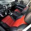 Bright red headrest stitching in Toyota Tundra