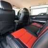 Toyota Tundra Leather Kit Installed - Black & Bright Red - Rear seats and back of front seats