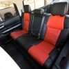 Toyota Tundra installed kit - Black, Bright Red, Piazza red - Rear seats