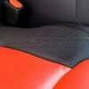 Toyota Tundra Leather Kit Installed - Black & Bright Red - Perforated wing on seat cushion