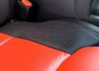 Toyota Tundra Leather Kit Installed - Black & Bright Red - Perforated wing on seat cushion