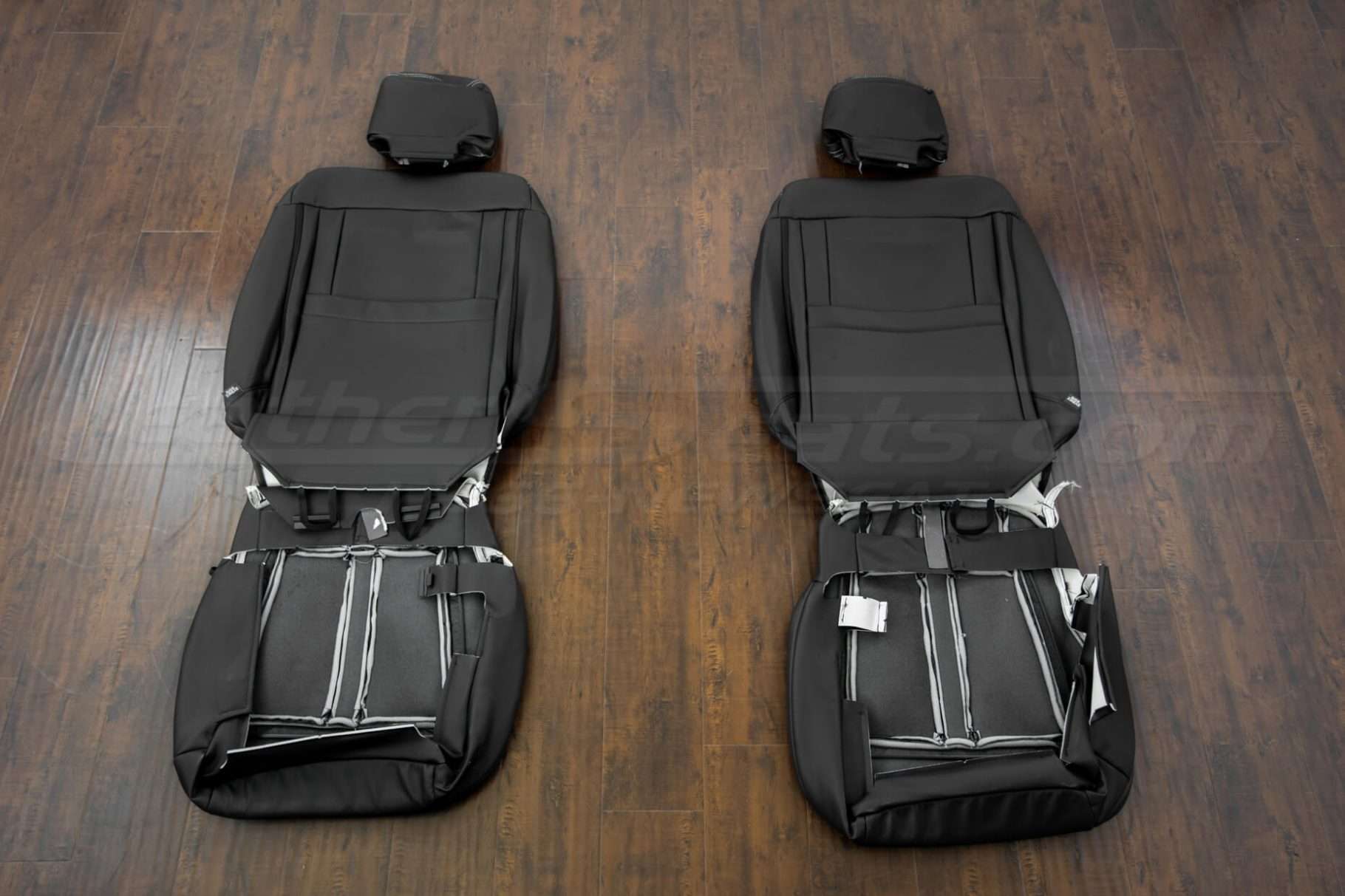 Ford F-150 Upholstery Kit - Black - Back view of front seats