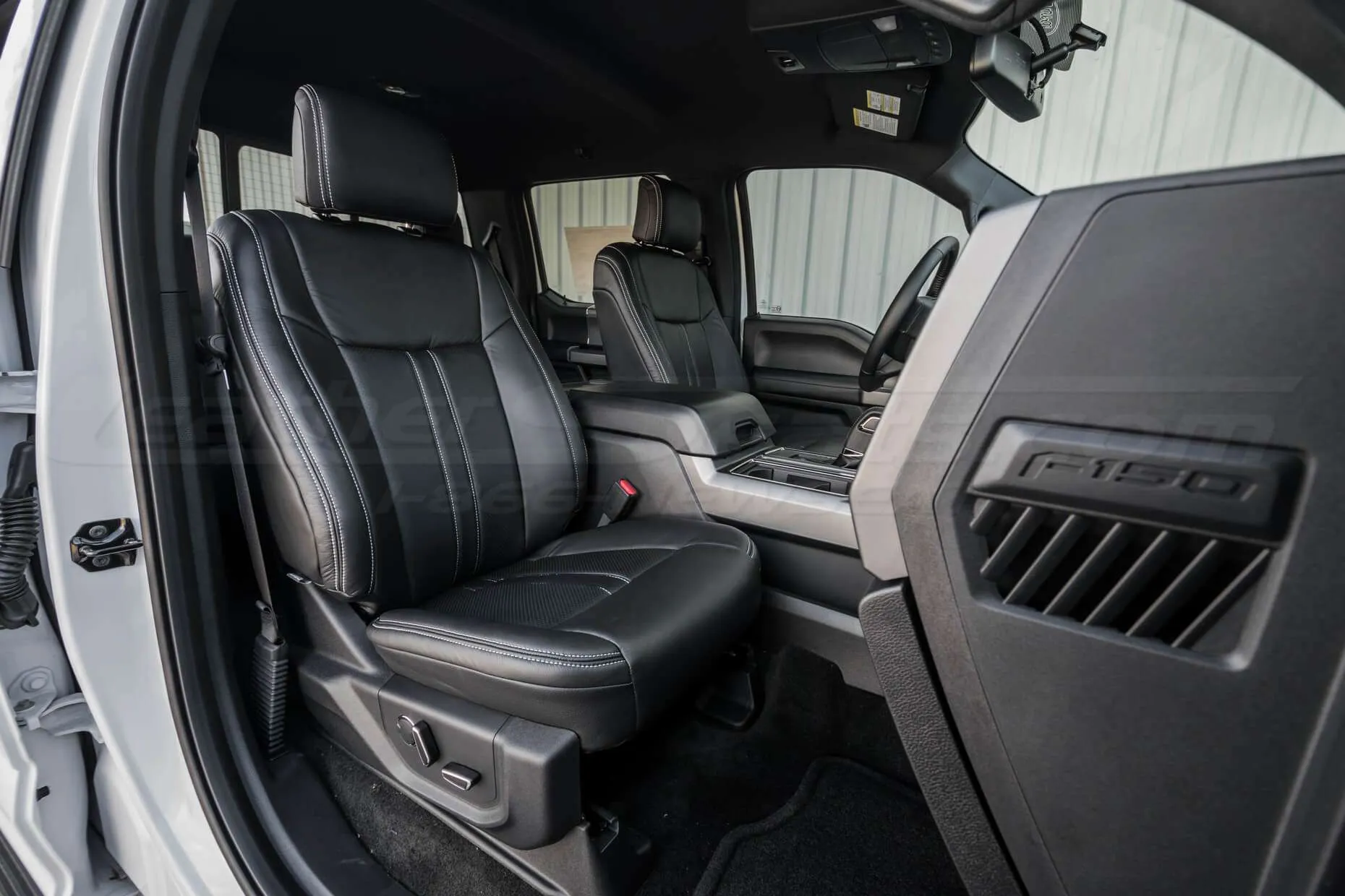 Ford F-150 Upholstery Kit - Black - Installed - Front passenger seat