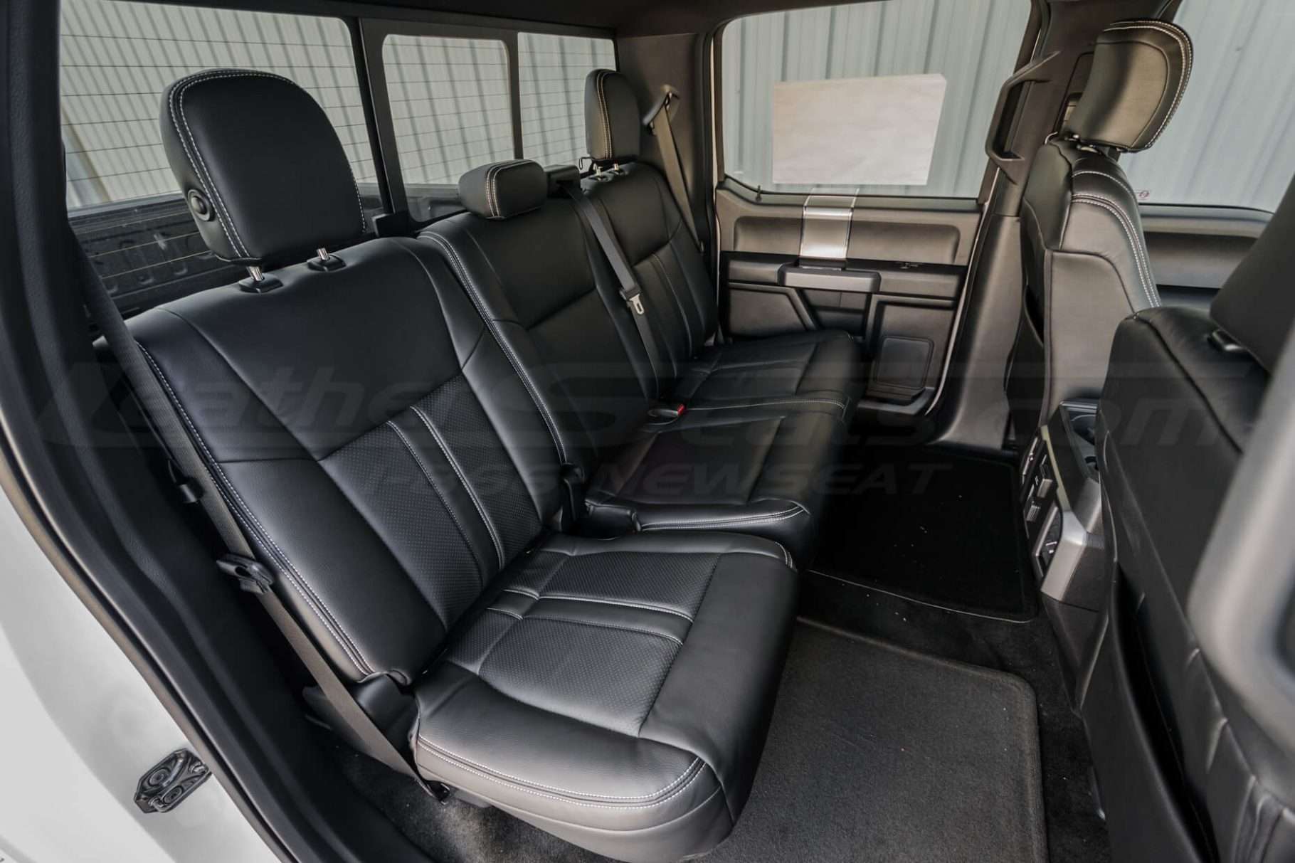 Ford F-150 Upholstery Kit - Black - Installed - Rear seats