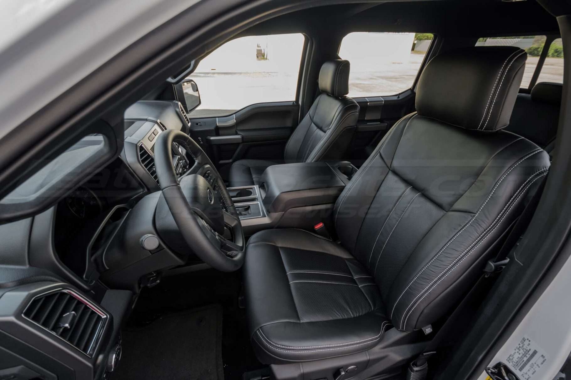 Ford F-150 Upholstery Kit - Black - Installed - Front driver seat - overhead