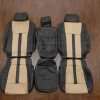 Ford F-150 Upholstery Kit - Black & Bisque - Front Seats with comsole