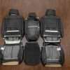 Ford F-150 Upholstery Kit - Black & Bisque - Back of front seats