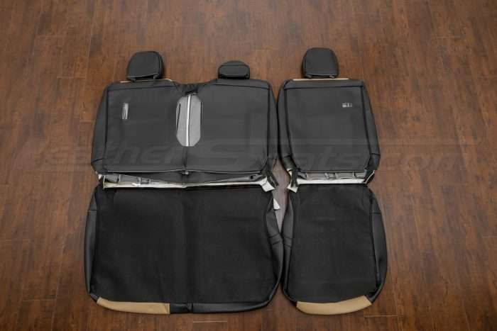 Ford F-150 Upholstery Kit - Black & Bisque - Back view of rear seats