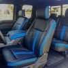 Ford F-150 Upholstery Kit - Installed - Black & Piazza Blue - Front Drivers side alternative angle