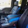 Ford F-150 Upholstery Kit - Installed - Black & Piazza Blue- Optional Console Lid