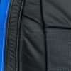 Ford F-150 Upholstery Kit - Installed - Black & Piazza Blue - Side stitching and perforation