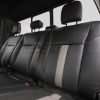 Ford F-150 installed leather kit - Black & Piazza Grey - Rear Seat insert close-up