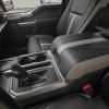 Ford F-150 installed leather kit - Black & Piazza Grey - console lid - new angle