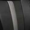 Ford F-150 installed leather kit - Black & Piazza Grey - Piazza Perforation close-up