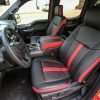 Ford F150 Leather Seats - Black & Piazza Red - Front Driver Seat