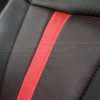 Ford F150 Leather Seats - Black & Piazza Red - Piazza Perforation close-up