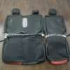 Ford F-150 Upholstery Kit - Black & Red - Rear view of back seats