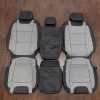2015-2020 Ford F-150 Leather Kit - Black & Stone - Front seats with console
