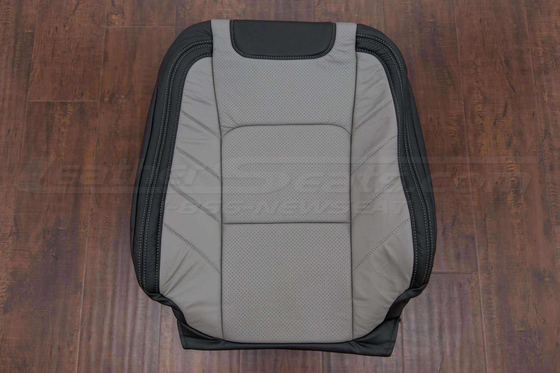 2015-2020 Ford F-150 Leather Kit - Black & Stone - Front backrest