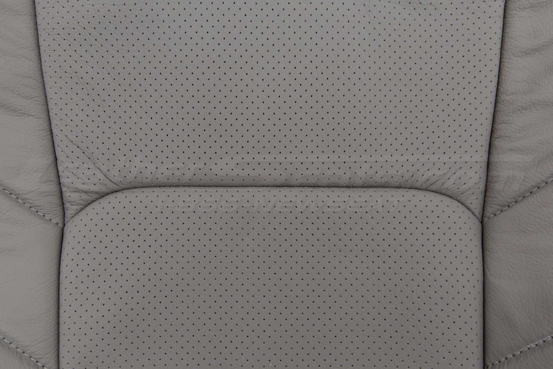 2015-2020 Ford F-150 Leather Kit - Black & Stone - Perforation close-up