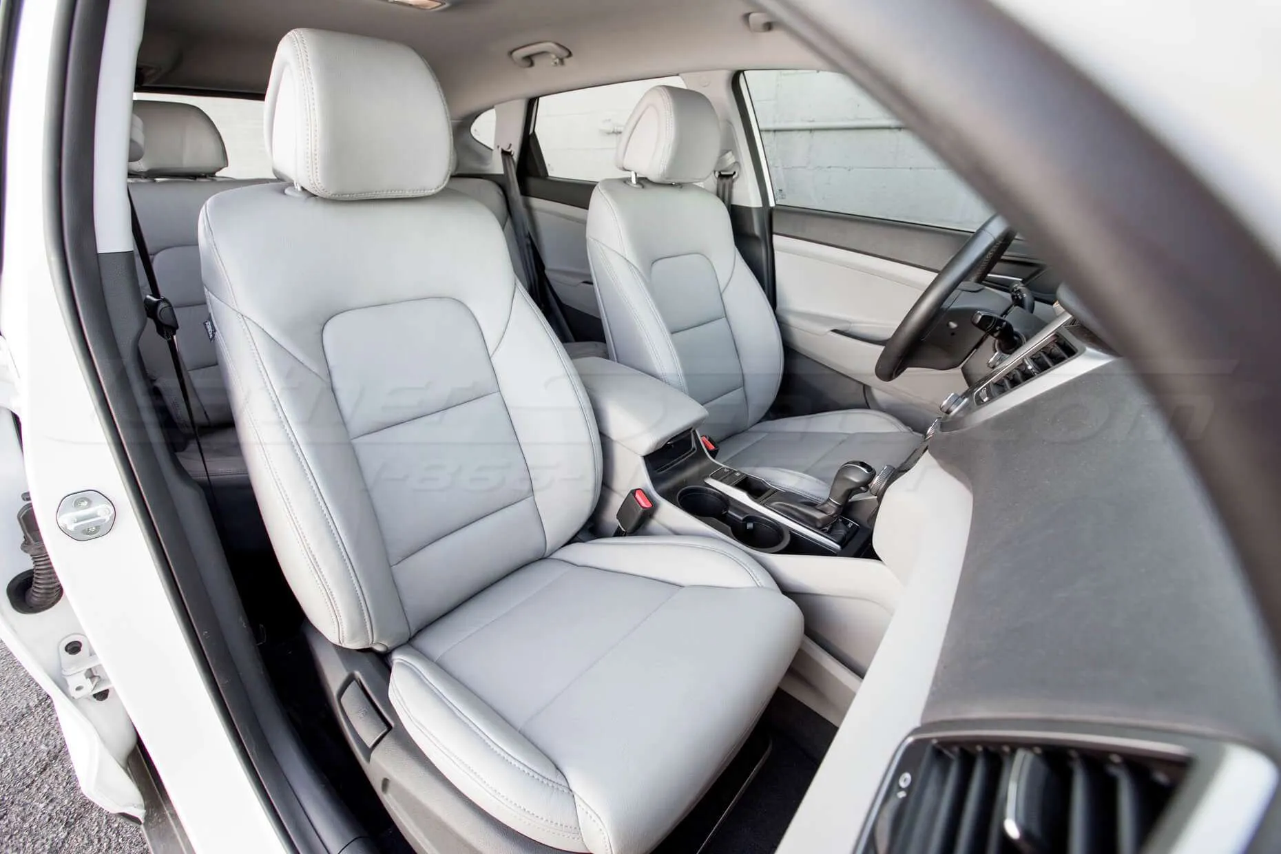 Honda Tucson Installed Leather Seats - Ash - Full front interior