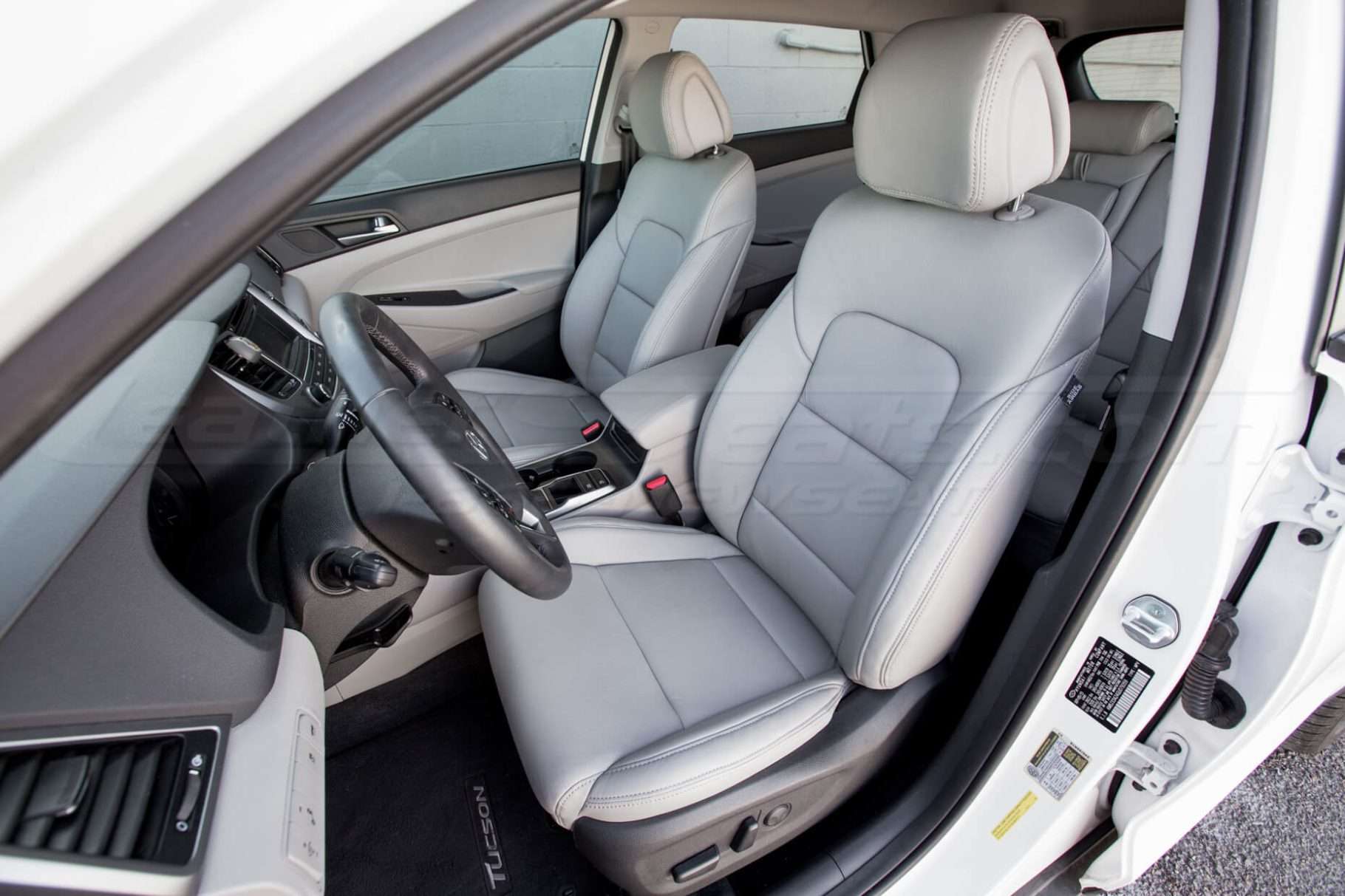 Honda Tucson Installed Leather Seats - Ash - Front driver seat alternative angle