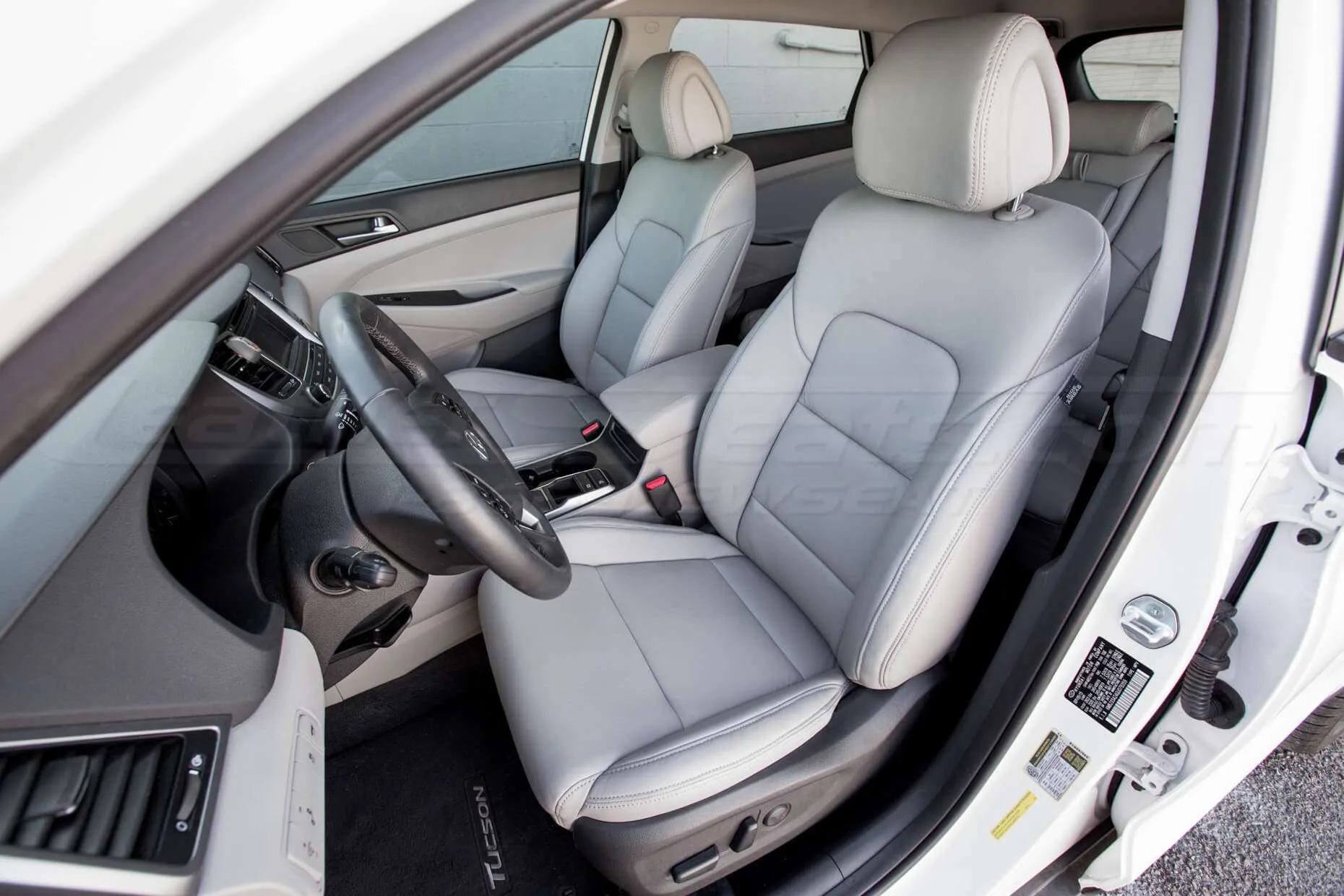 Honda Tucson Installed Leather Seats - Ash - Front driver seat alternative angle
