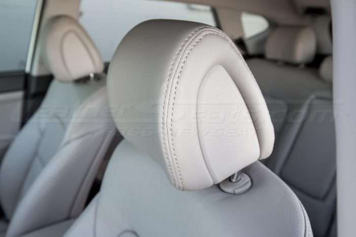 Honda Tucson Installed Leather Seats - Ash - Headrest headrest double-stitching