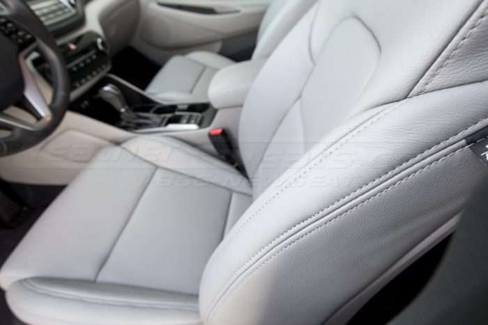 Honda Tucson Installed Leather Seats - Ash - Bolster side double-stitching