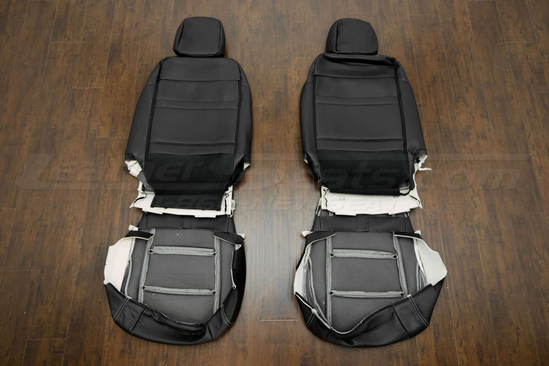 Back view of front seats