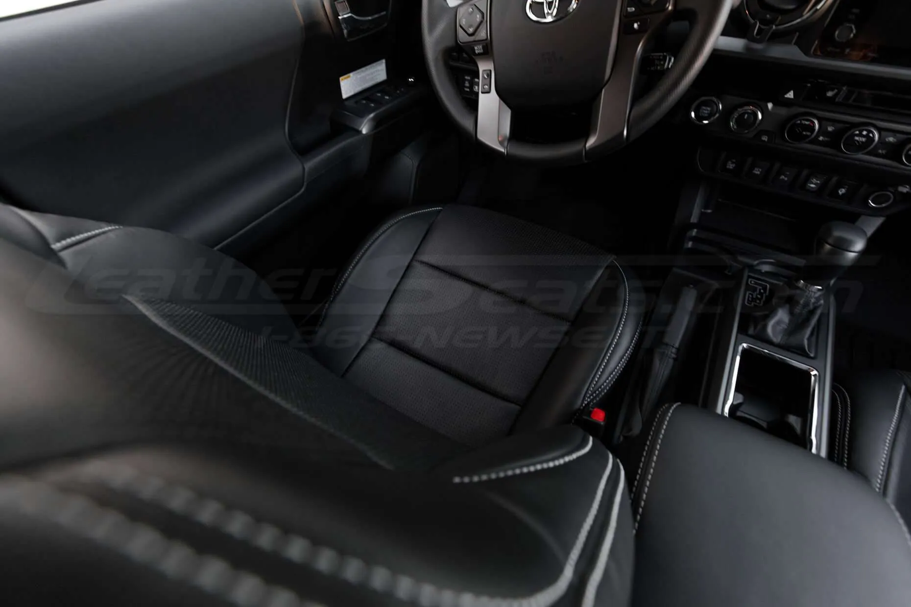 2016-2020 Toyota Tacoma Leather Seats - Black - Installed - Front backrest and seat cushion