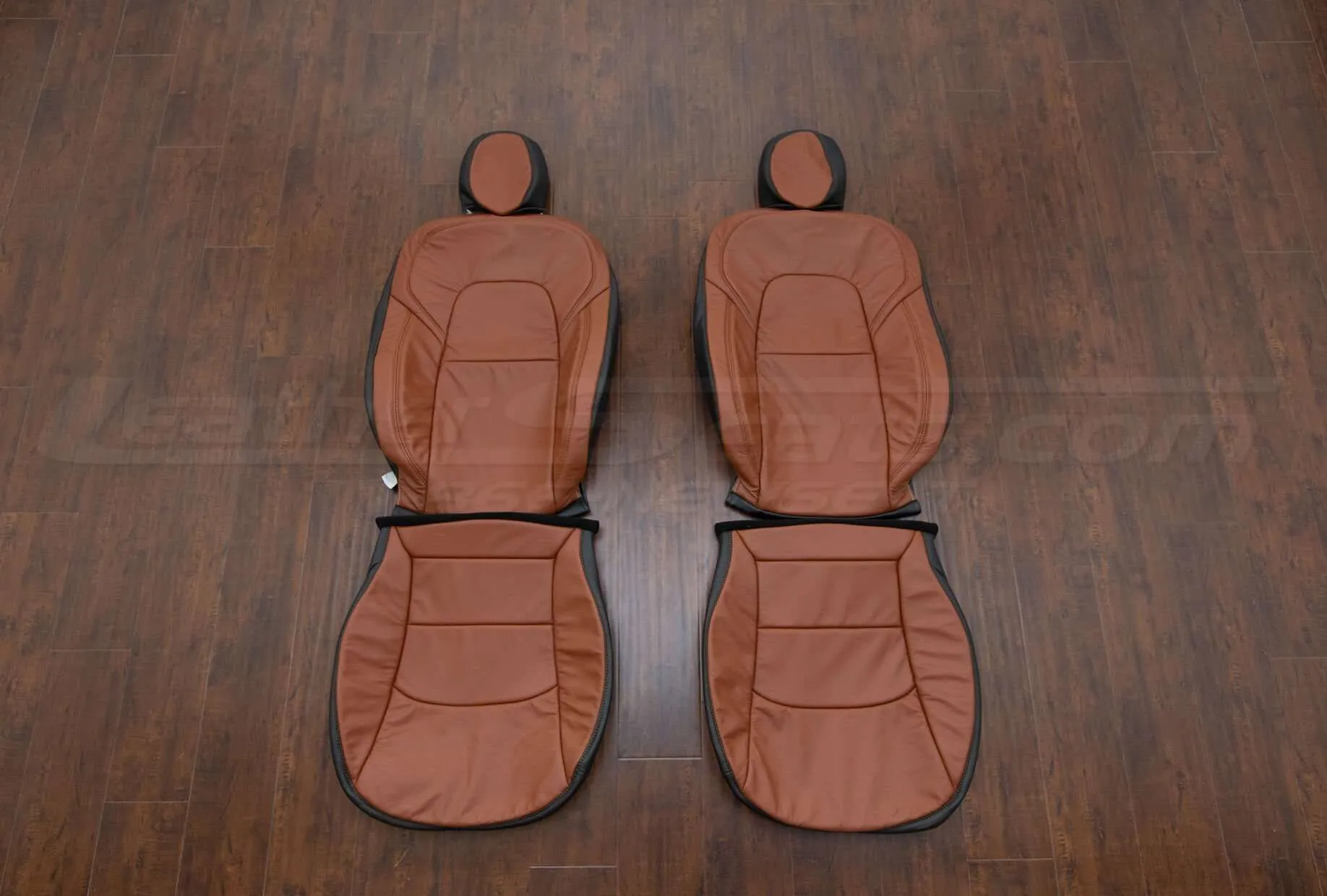 Tesla Model 3 Leather Seats - Mitt Brown -- Front seat upholstery