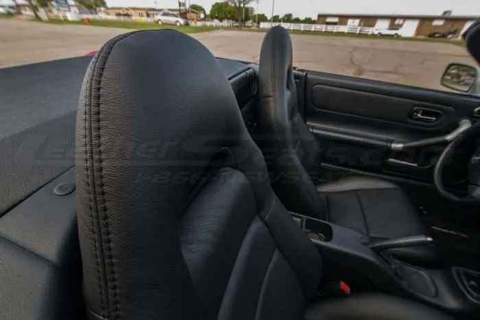 2018-2020 Toyota MR-2 Leather Seats - Black - Headrest & headrest top stitching