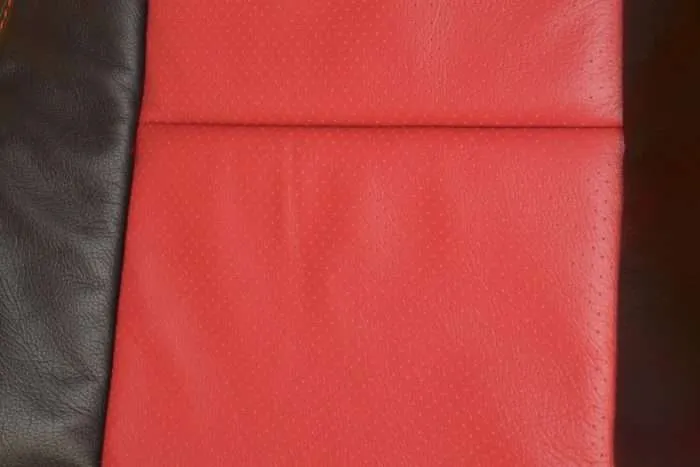 Perofrated insert on backrest