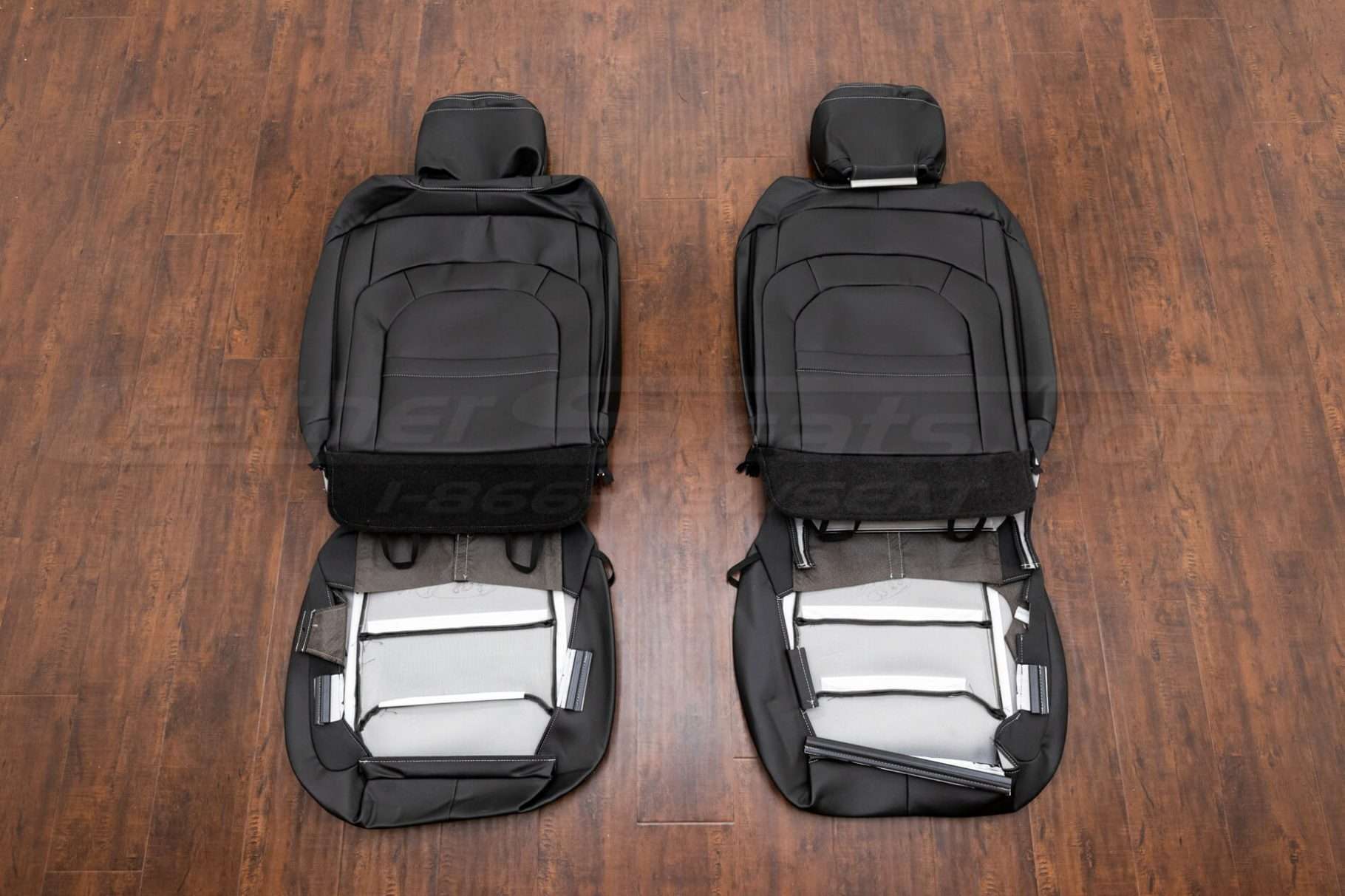 Back view of front seats