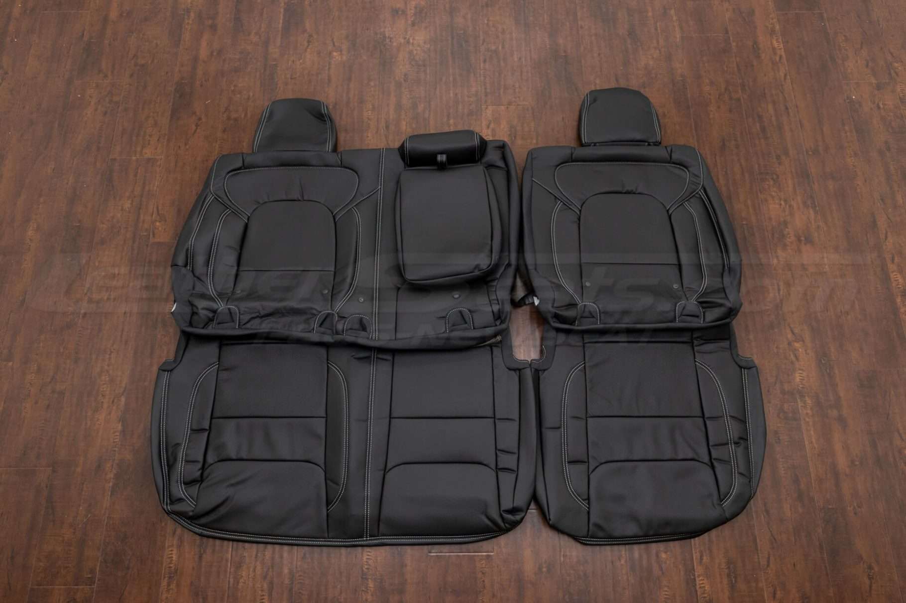 2019-2020 Dodge Ram Leather Kit - Black - Rear seat upholstery with armrest