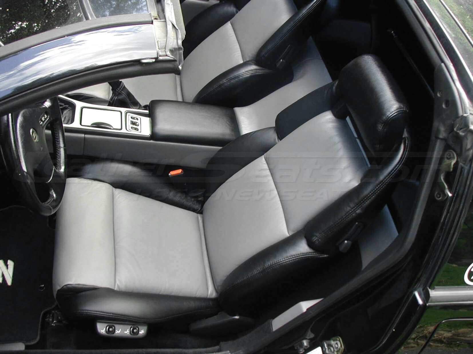 1990-1996 Nissan 300ZX Leather Seats - Black & Stone - Front drivers seat