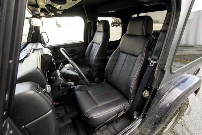 Jeep Wrangler JL Upholstery Kit - Black - Installed - Front driver seat