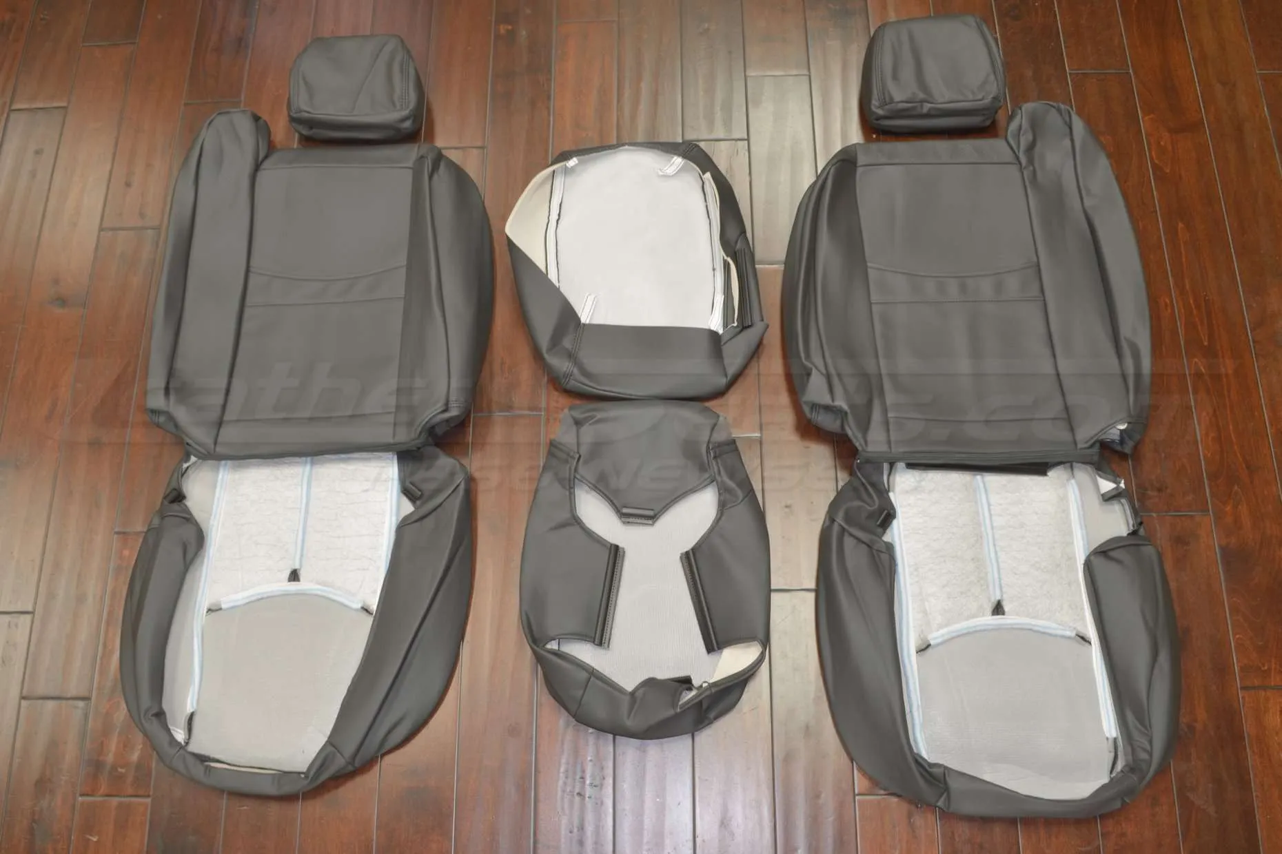 Chevrolet Silverado Upholstery Kit - Graphite - Back view of front seats