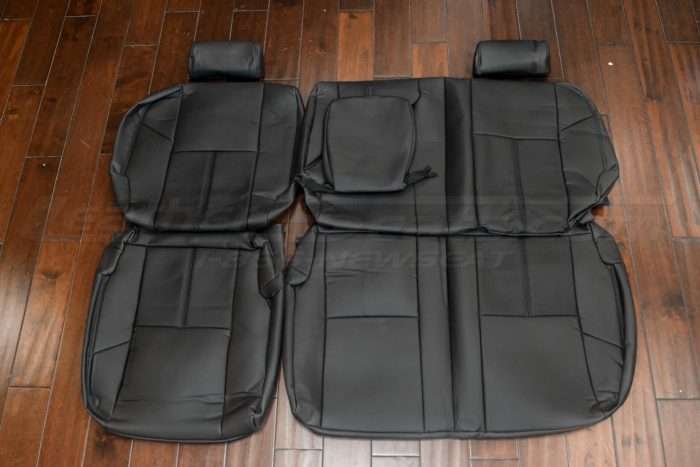 2007-2013 Chevrolet Silverado Leather Kit - Black - Rear seats with armrest