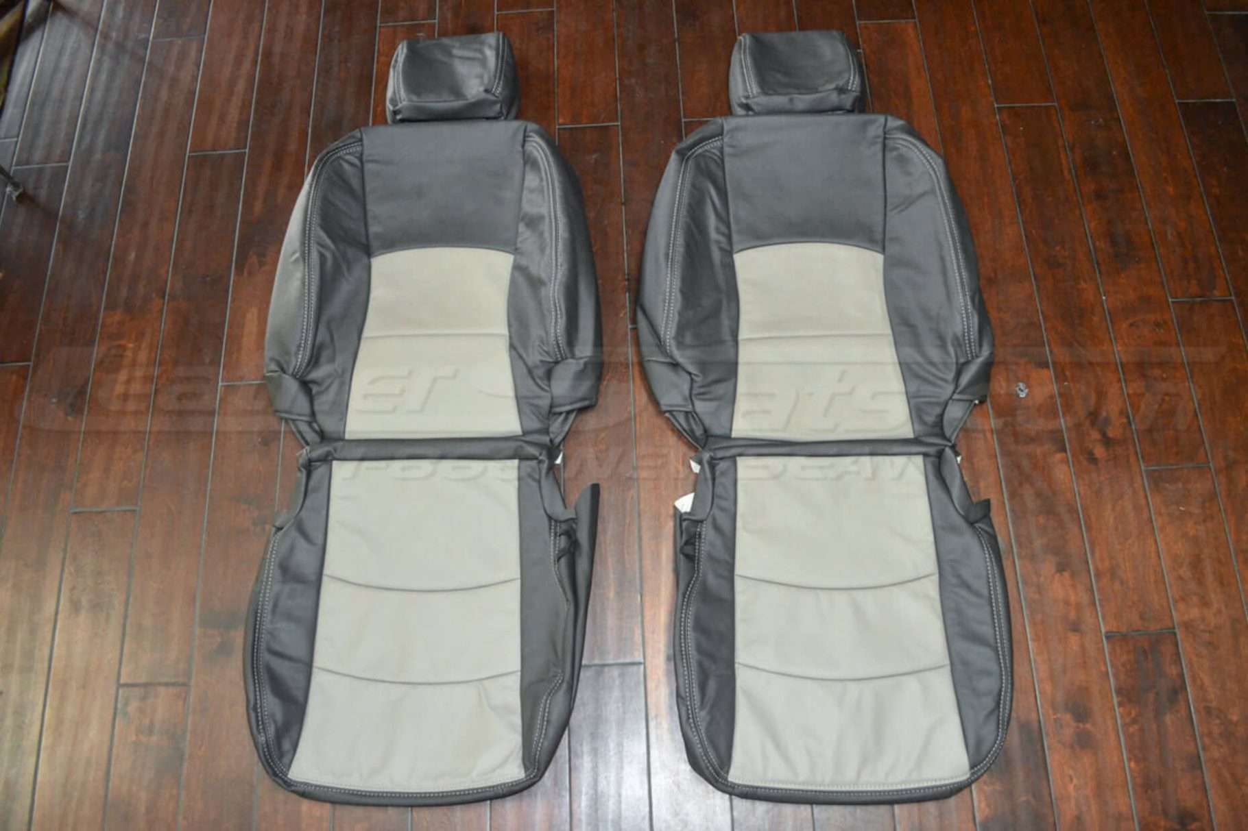 Dodge Ram Leather Seats - Black & Dark Graphite - Front seat upholstery