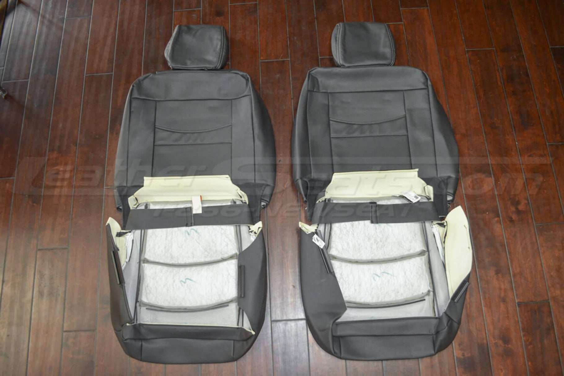 Back view of front seats