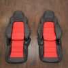 05-13 Chevrolet Corvette Upholstery Kit - Black & Bright Red - Front seat upholstery