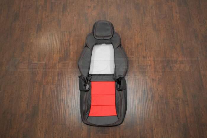 05-13 Chevrolet Corvette Upholstery Kit - Black & Bright Red - Front seat without backrest insert