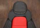 05-13 Chevrolet Corvette Upholstery Kit - Black & Bright Red - Headrest & upper insert