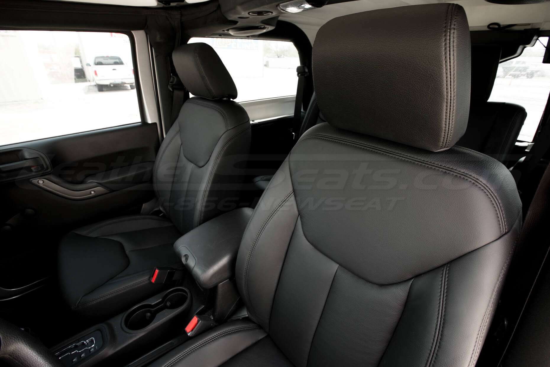 Jeep Wrangler Leather Seats - Black - Headrest