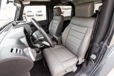 Wrangler leather kit installed - Light Grey - Featured Image