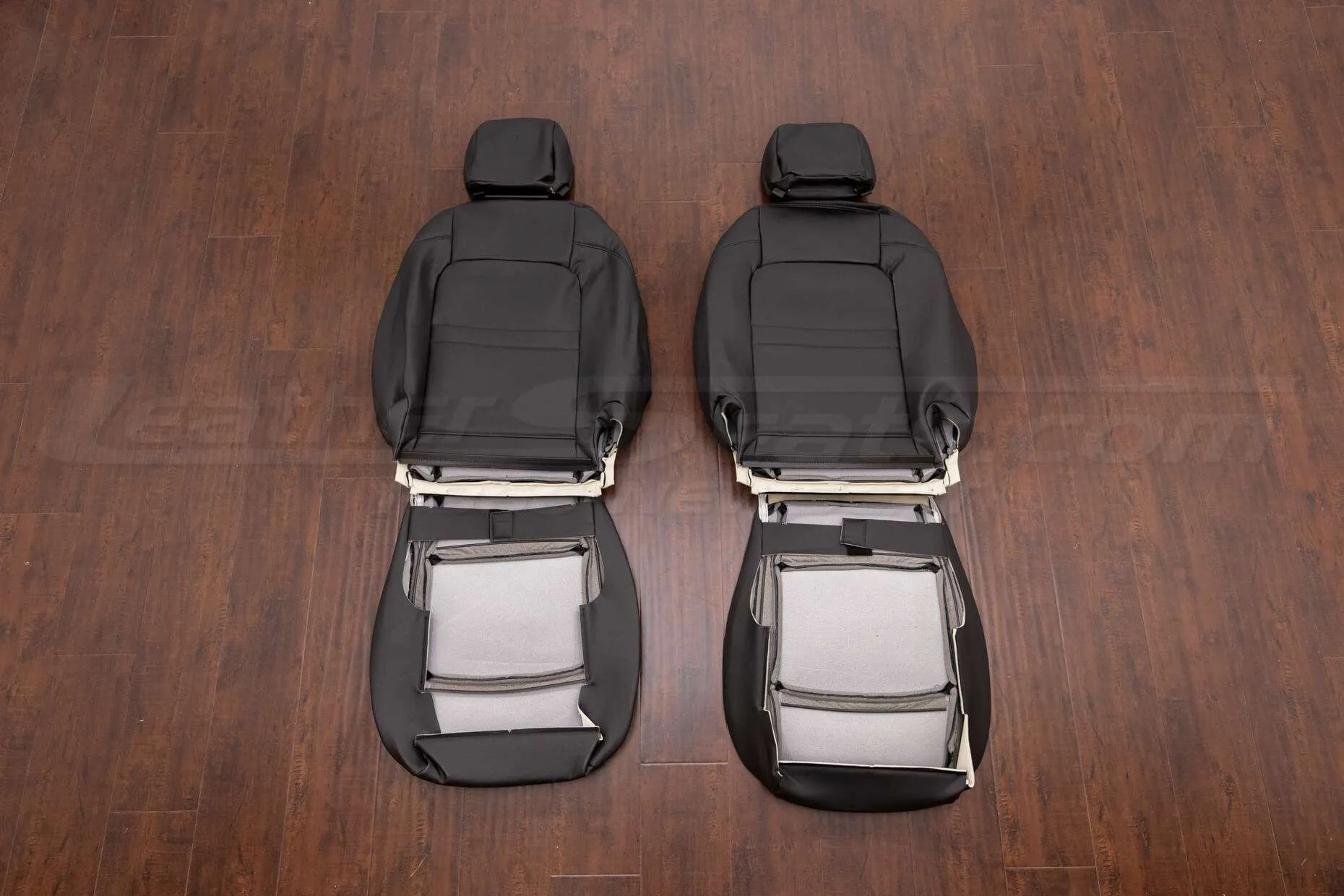 16-20 Chevrolet Malibu Upholstery Kit - Black - Back view of front seats